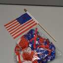 4th of July Goose Outfit Set for 23'' Plastic Lawn Porch Goose Statue Clothes Patriotic Skirt with Flag Independence Day Costume for 4th of July Outdoor Patio Yard Lawn(Red Cap)