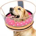 Sponge Dog Cone After Surgery, No Inflation Required Dog Donut Collar to Stop Licking, Inflatable Cone Alternatives for Large Pets, Soft Recovery Collar with Protective Shield (Donut, XL)