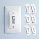 SAFELON 6 PCS Light Switch Cover Guard for Baby Safety, Childproof Light Switch Locks, Wall Switch Covers Prevents Kids from Turning The Lights On and Off