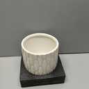 Ceramic Planter Flower Plant Pot-with Drain Hole-Modern Decorative for Indoor Planters(Honeycomb Column Pattern)