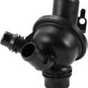 No.11538671514 Car Thermostat for BMW 640i 3.0L L6 2012-2018 Durable Black Inner Engine Coolant Thermostat Housing Assembly Plastic 1 Pcs