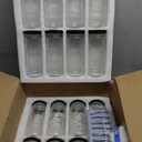 Encheng 16oz Glass Juice Bottles, Reusable Juicing Bottles with Lids and Straws, Vintage Juice Containers Glass Smoothies Jars for Kombucha, Drinking, Water, Iced Coffee, Party, Travel, 8 Pack