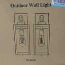 20" Large Outdoor Wall Light Fixtures 2 Pack, Modern Exterior Lighting Fixtures with Closed Bottom, Black Outdoor Sconce Light, Waterproof Outside Lights for House Porch Garage Patio