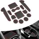 Center Console Liner Anti Dust Mat for 2022-2025 2026 Toyota Corolla Cross Accessories Cup Holder Insert Door Pocket Pad Interior Door Slot Trim for Corolla Cross (L, LE, XLE) 13Pcs (Red)