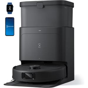 ECOVACS DEEBOT N30 PRO OMNI Robot Vacuum and Mop, 10000Pa Suction, TruEdge Adaptive Edge Mopping, ZeroTangle 2.0 Technology,140 Hot Water Mop Washing, Hot Air-Drying, Self-Emptying, Auto-lift Mopping
