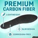 Premium Carbon Fiber Insole - 1 Pc, Men 13, Women 13.5 - Unisex Shoe Insert - Orthotic Support - Stiff Foot Plate for Turf Toe, Hallux Rigidus, Plantar Fasciitis, Flat Feet, Mortons Extension