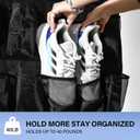 35Large Pockets Over The Door Shoe Organizer, Mesh Pockets Shoe Holder Rack, Capacity hanging shoe organizerdoor shoe rack With 4 Metal Hook. (66.9" X 27.1", Grey)