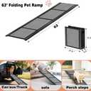 63" Long &17" Wide Heavy Duty & Portable Dog Ramp, Folding Pet Ramp for Large Dogs up to 250LBS, Non-Slip Car Ramp for SUV, Truck Easy Loading