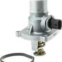 Engine Coolant Thermostat Housing Water Outlet Assembly L4 1.4L 1.6L 1.8L compatible with 11-16 CRUZE / 16-16 CRUZE LIMITED / 12-17 SONIC / 13-17 TRAX / 09-11 AVEO5 AVEO