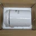 Barnyard Designs Large Dog Treat Container Airtight with Lid, Cute Rustic Ceramic Dog Treat Storage Jar for Kitchen Counter (White)