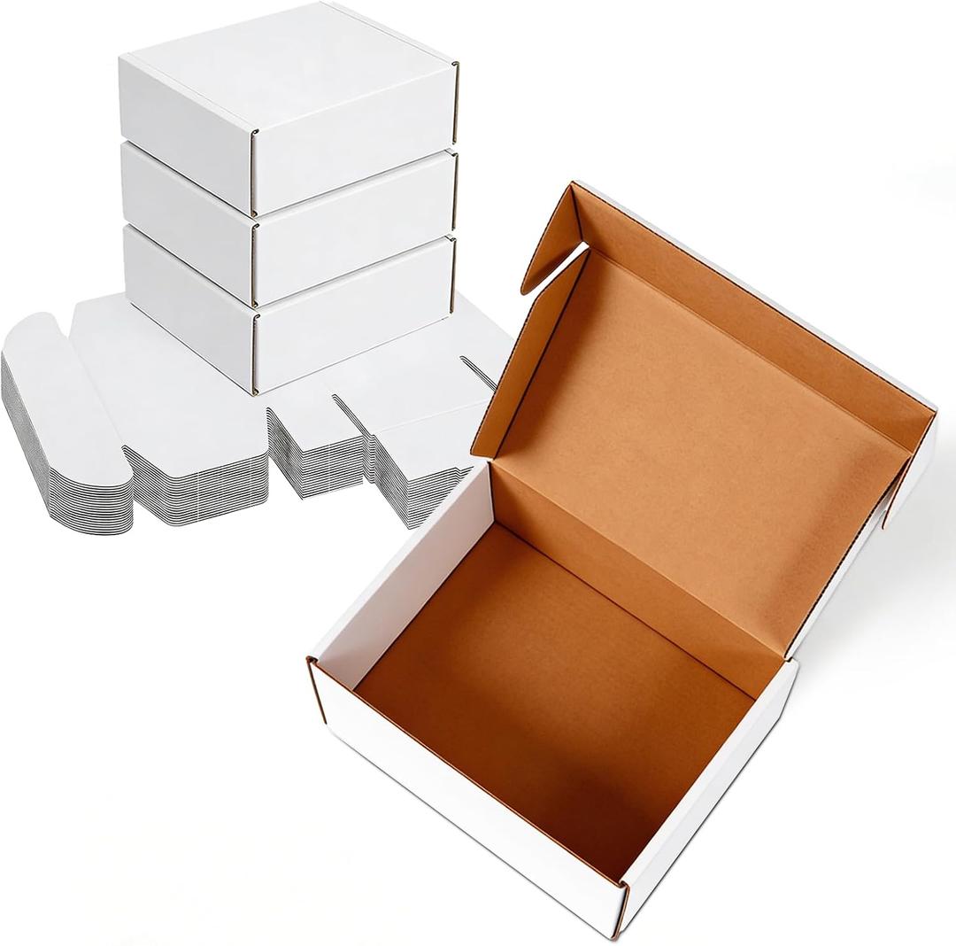14x10x3 inches White Shipping Boxes 20 PackCorrugated Cardboard Gift BoxesMailing Boxes for Small Business Packing and Storage