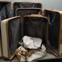 Luggage Sets 5 Piece, Suitcases with Wheels,ABS Hard Case Luggage with TSA Lock Spinner Wheels,Carry On Luggage Set (20/24/28 Inch) (White)