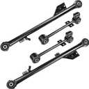 AUQDD 4Pc Suspension Kit (K660903 x2 K660904 K660905) Rear Upper Lower Control Arm Compatible With 97-03 In-finiti QX4 /97-04 Ni-ssan Pathfinder (Trailing Arm # 551201W200 55110-3W400 55110-3W710)