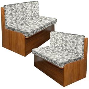 Molasofa RV Dinette Cushion Covers, RV Booth Seat Cover Stretchable Camper Cushion Couch Covers Washable Slipcovers for Camper Car Bench (2 Backrest Covers & 2 Bench Covers, Beige)