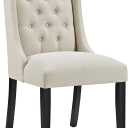 Modway Baronet Modern Tufted Upholstered Fabric Parsons Kitchen and Dining Room Chair in Beige, Set of 1