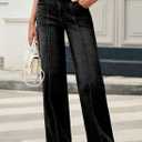 Sidefeel Women's Wide Leg Jeans High Waisted Stretchy Straight Leg Jeans Trendy Seamed Front Loose Denim Pants (Black)size 4