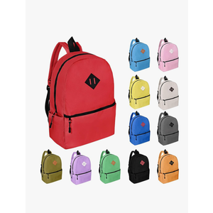 12 Pack Backpacks in Bulk,17-inch Lightweight Bookbags for Elementary,Middle,and High School Students,Bulk Backpacks for Kids,Boys,Girls,Classroom,Travel,Gym Supplies,Assorted 12 Colors