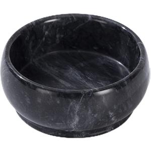 4.72 Inch Decorative Bowls - Natural Marble Key, Coffee Table Centerpiece, Soap Serving, Incense Burner, Smudge Bowl (Black Marble)