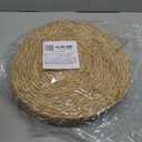 Round Woven Placemats 13 Inch Set of 10 - Boho Rattan Placemat Natural Water Hyacinth Placemats, Farmhouse Weave Place Mats, Rustic Braided Wicker Table Mats for Dining Table,Home,Wedding