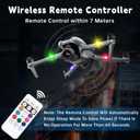 4PCS Wireless LED Strobe Lights with Remote Control,8 Colors Waterproof Anti-Collision USB Charing Led Warning Light, High Brightness Wireless LED Lights for Car Drone Truck Motorcycle Aircraft Bike