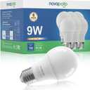 A19 LED Light Bulb, 60W Equivalent, Efficient 9W, 760 Lumens, Non-Dimmable, 5000K, Daylight White- 6 Pack