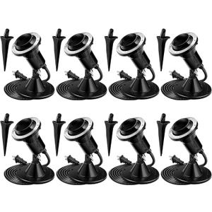 Relaxweex Spotlight Outdoor Floodlight Holder Plug in Fixture Stake 120 V Ul Listed Spotlight Outdoor Light Socket 6ft Power Cord E26 Base Adjustable Head 38 Bulb Yard (6 Pack)