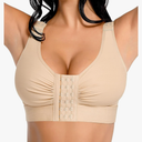 FeelinGirl Post Surgery Compression Bra for Women's Front Closure Bra with Adjustable Straps Wirefree, M