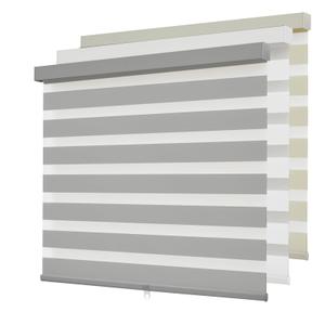 Cordless Zebra Blinds for Windows,Free-Stop Roller Zebra Shades,Light Filtering Blinds for Indoor Windows with Upgraded Cassette,Pull Down Privacy Window Shades for Home (34" W x 72" H, Grey)