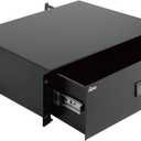 Tecmojo 3U Rack Drawer, Rack Mount Drawer for 19in Network Equipment/Server/AV Rack or Cabinet Enclosure, Sliding and Lockable Server Rack Drawer - Load-Bearing 44lb (20kg), with Cable Management Holes