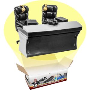Ultimate Black Commentator Table Playset for Wrestling Action Figures