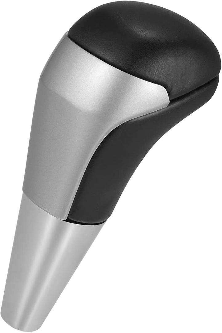 Motoforti Car Auto Automatic Gear Stick Shift Knob, for Toyota 4Runner 2003-2021, Faux Leather, Metal, Black (Silver Tone)