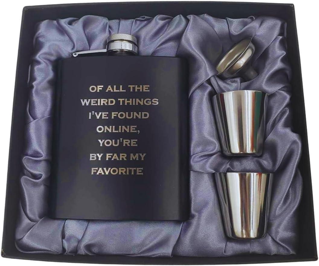 Of All the Weird Things I've Found Online, BF Gifts, Gag Gifts for Boyfriend Funny, Funny Flask, Boyfriend Birthday Gift Ideas, Bday Gifts for Husband, Gifts for BF, Valentines Day Gifts for Boyfriend