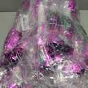 Yunsailing 24 Pack Cheerleading Pom Poms with Baton Handle 14.5 Inch Metallic Cheering Squad Pompoms for Team Sports Football Dance Cheering Adults(Rose Red and Silver)