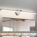 KAISITE Brushed Nickel Modern Bathroom Light - 39 Inch Dimmable 5CCT LED Vanity Light for Restroom