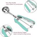 Ice Cream Scoop, 18/8 Stainless Steel Cookie Scoop, Cookie Scoops for Baking, 1.5 Tbsp/ 23ml/ 0.7 oz Cookie Dough Scoop, Ice Cream Scooper with Trigger Release, Cookie Scooper for Baking (Mint Green)