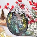 Awe-Inspiring Dragon Christmas Ornament - Stained Glass Hanging Decor for Tree, Gift Idea