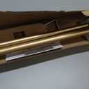 Double Curtain Rod 36 to 72 Inch, HOTOZON 1 Inch Heavy Duty Double Curtain Rods for Windows 24 to 68 Inches(2-5.6 ft), Telescoping Drapery Rod with Simple End Finials, Gold