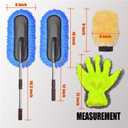 Ultimate Car Duster - The Best Microfiber Multipurpose Duster - Pollen Removing - Exterior or Interior Use - Lint Free - Long Unbreakable Extendable Handle (Premium Car Duster 2 Piece Set)