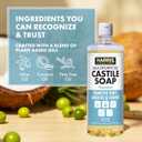 HARRIS Multi-Purpose Pure Liquid Castile Soap for Home Cleaning, Multi-Purpose Cleaner, For Dish Soap, Laundry Detergent, Kitchen and Bathroom Surfaces, Kids Rooms, Unscented, 32 Oz (32 Fl Oz (Pack of 1))