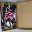 PHOEPET No Pull Dog Harnesses for Small Dogs Reflective Adjustable Front Clip Vest with Handle 2 Metal Rings 3 Buckles [Easy to Put on & Take Off](S, Pink)