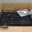 Amazon Basics Portable, Foldable Metal Wire Dog Crate with Removable Tray, Double Door, Divider Panel, Easy to Assemble, 30 x 19 x 21 in, Black