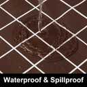 Rectangle Vinyl Table Cloth 30x72, Waterproof Elastic Fitted Tablecloth with Flannel Backing, Plastic Table Cover for Picnic, Camping, Outdoor, Coffee