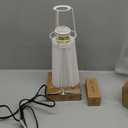 Touch Bedside Table Lamp - Modern Small Lamp for Bedroom Living Room Nightstand, Desk lamp with Fabric Lamp Shade, Warm LED Bulb, 3 Way Dimmable, Simple Design Mother's Day Gifts (Gold)