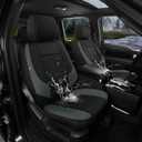 GIANT PANDA Waterproof Neoprene Full Set Car Seat Covers Custom Fit Ford F150 2009-2025,2017-2025 F250 F350 F450 Super Crew/Crew Cab,Wetsuit Leak-Proof Front&Rear/Back Seat Covers Pickup Trucks(Gray) (Black+Gray/Grey)