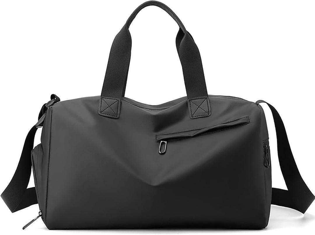 Handbag for Women Yoga Bag Large Capacity Yoga Pad Buckle with Shoe Compartment Water Bottle Sports Gym Bag Travel (T01-black)