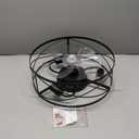 KDG 15.8 Retro Low Profile LED Ceiling Fans with Light, Reversible Ceiling Fans Flush Mount with Remote and 6 Speeds, E26 Base Buld for Bedroom, Dinning Room, Kids Room, Kitchen