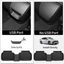 OEDRO Floor Mats Fit for 2026 2025-2022 11th Gen Honda Civic Sedan Sport/Touring/Si/EX/EX-L/LX, Custom Fit Gas/Hybrid, All Weather TPE Car Floor Liners Accessories, 1st and 2nd Row with Cargo Liner