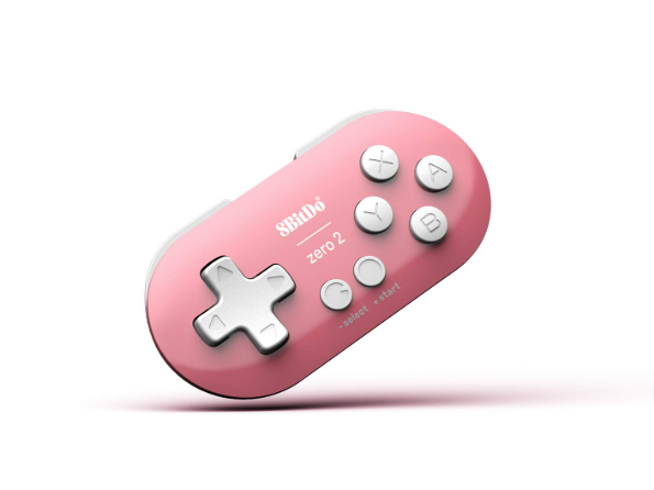 8Bitdo Zero 2 Bluetooth Gamepad Keychain Sized Mini Controller for Switch, Windows, Android, macOS & Raspberry Pi(Pink Edition) - Nintendo Switch