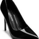 Womens High Heels 4 Inch Closed Pointed Toe Pumps Stiletto Heels for Women Dress Sexy Wedding Pumps (11, Shinny Black)