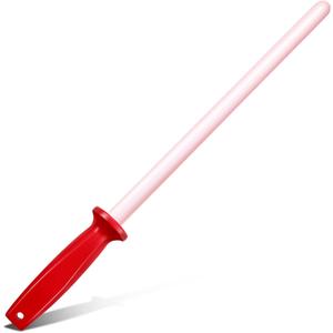 Ceramic Honing Rod, 11 Inch Ceramic Knife Sharpener for Knives with Plastic Handle Lightweight Durable for Professional Chefs and Home Cooks Knife Sharpener
